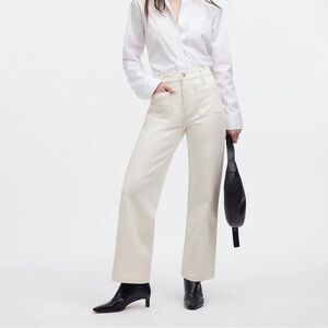 Madewell Perfect Wide Leg Crop Jeans w/ Patch Pockets in Tile While Size 27